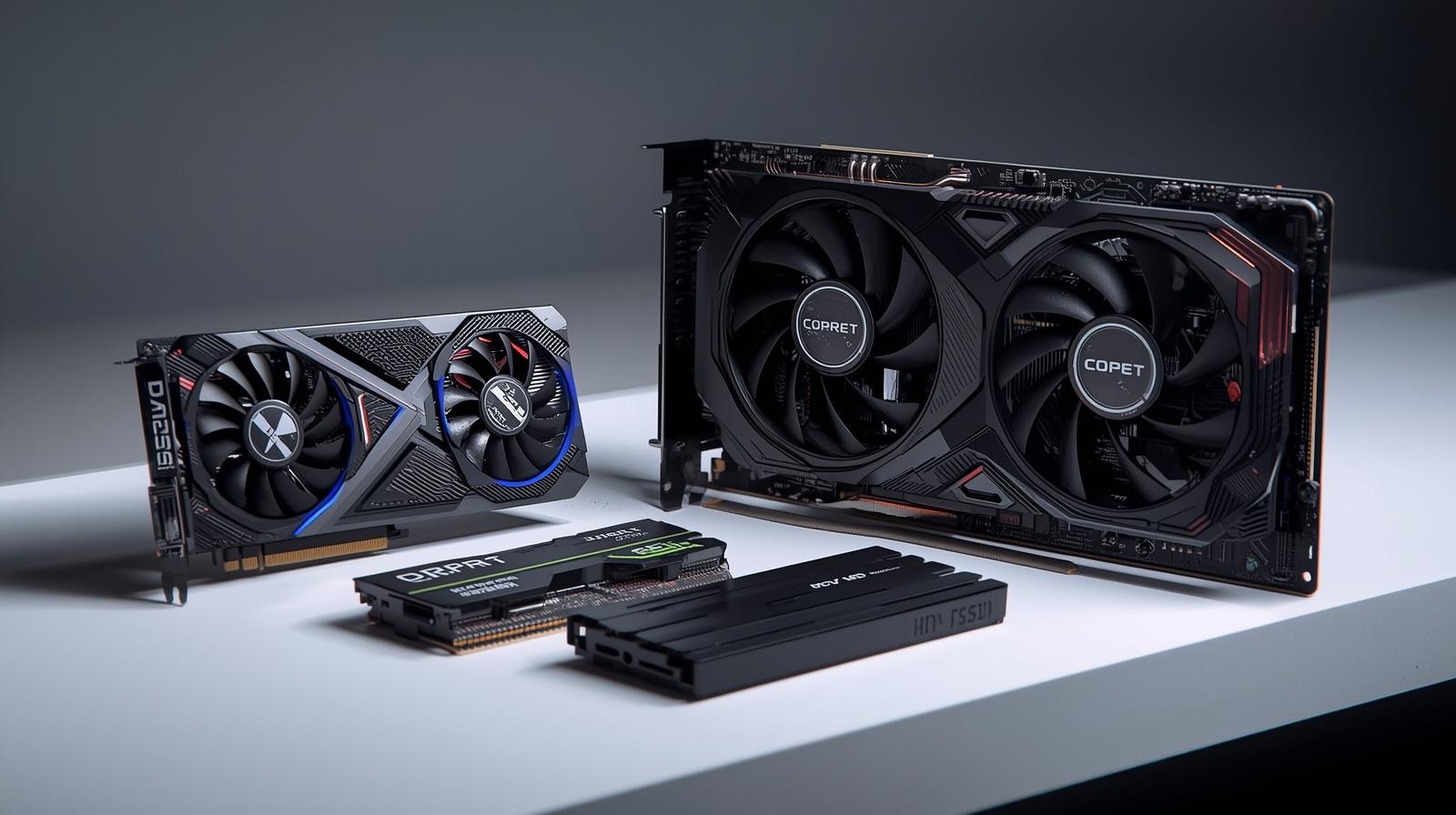 PC components including CPU GPU motherboard setup