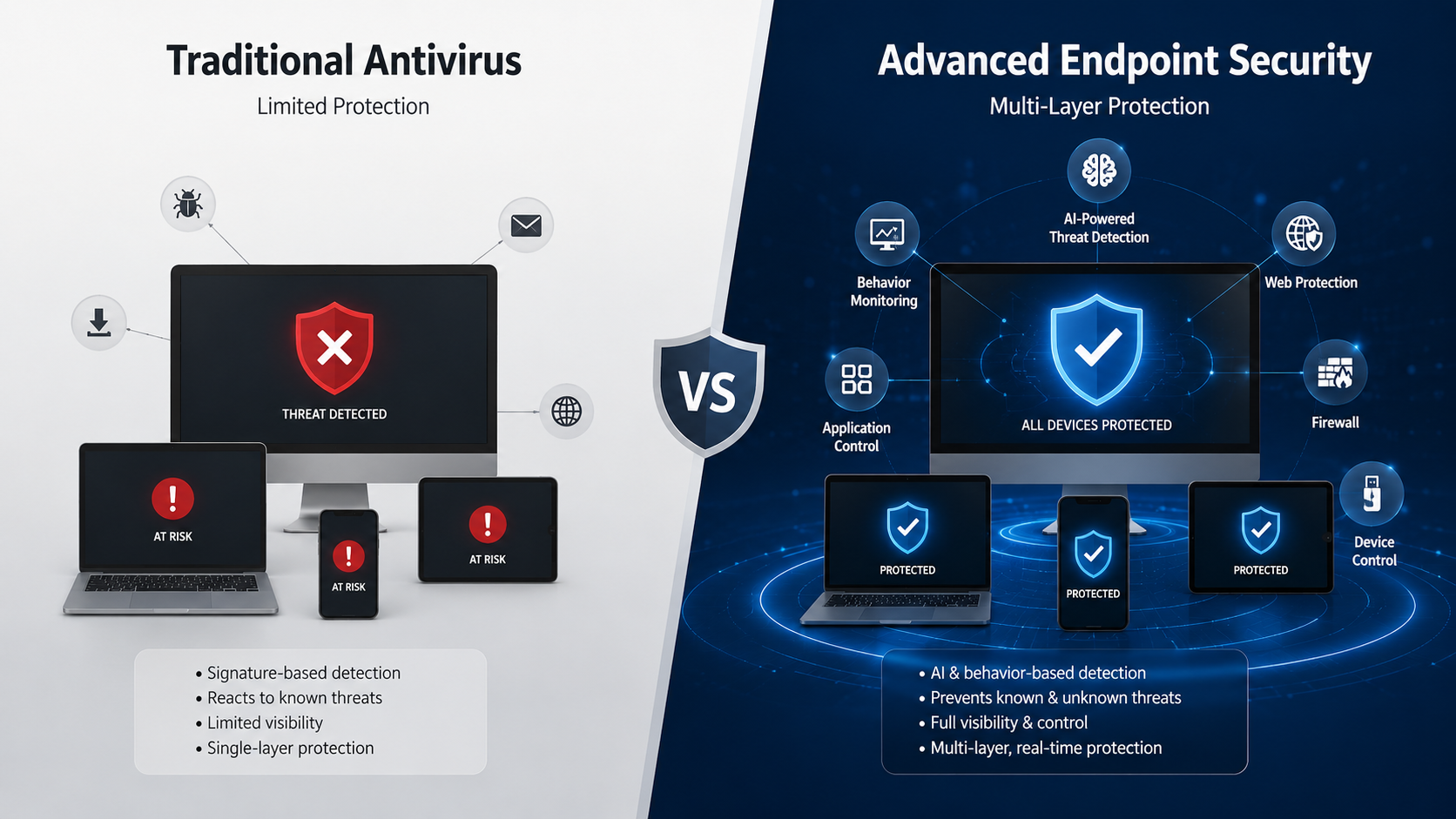 Antivirus vs Endpoint Security Comparison